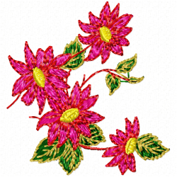 Flowers Embroidery Design 3